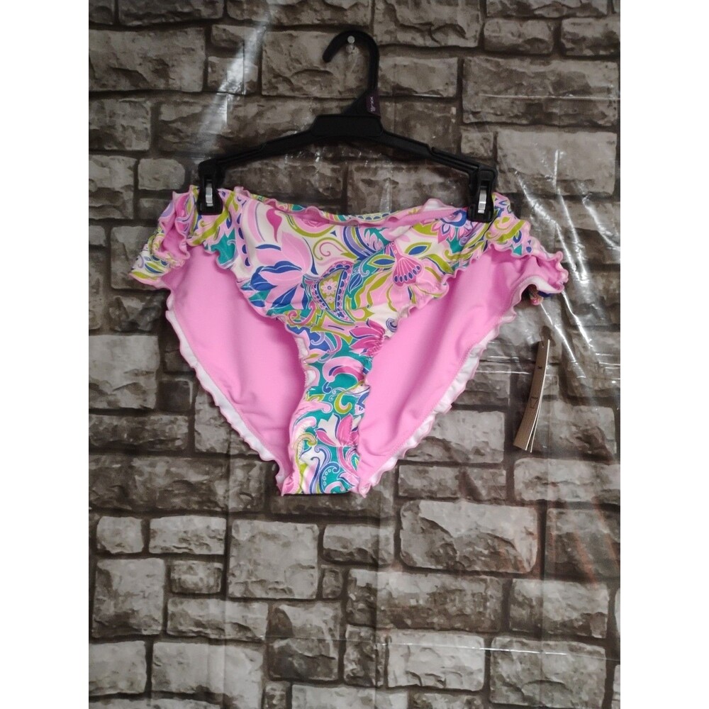 No Boundaries Women's Fashion Bikini Bottom Size XXL (20) Winding Road Paisley